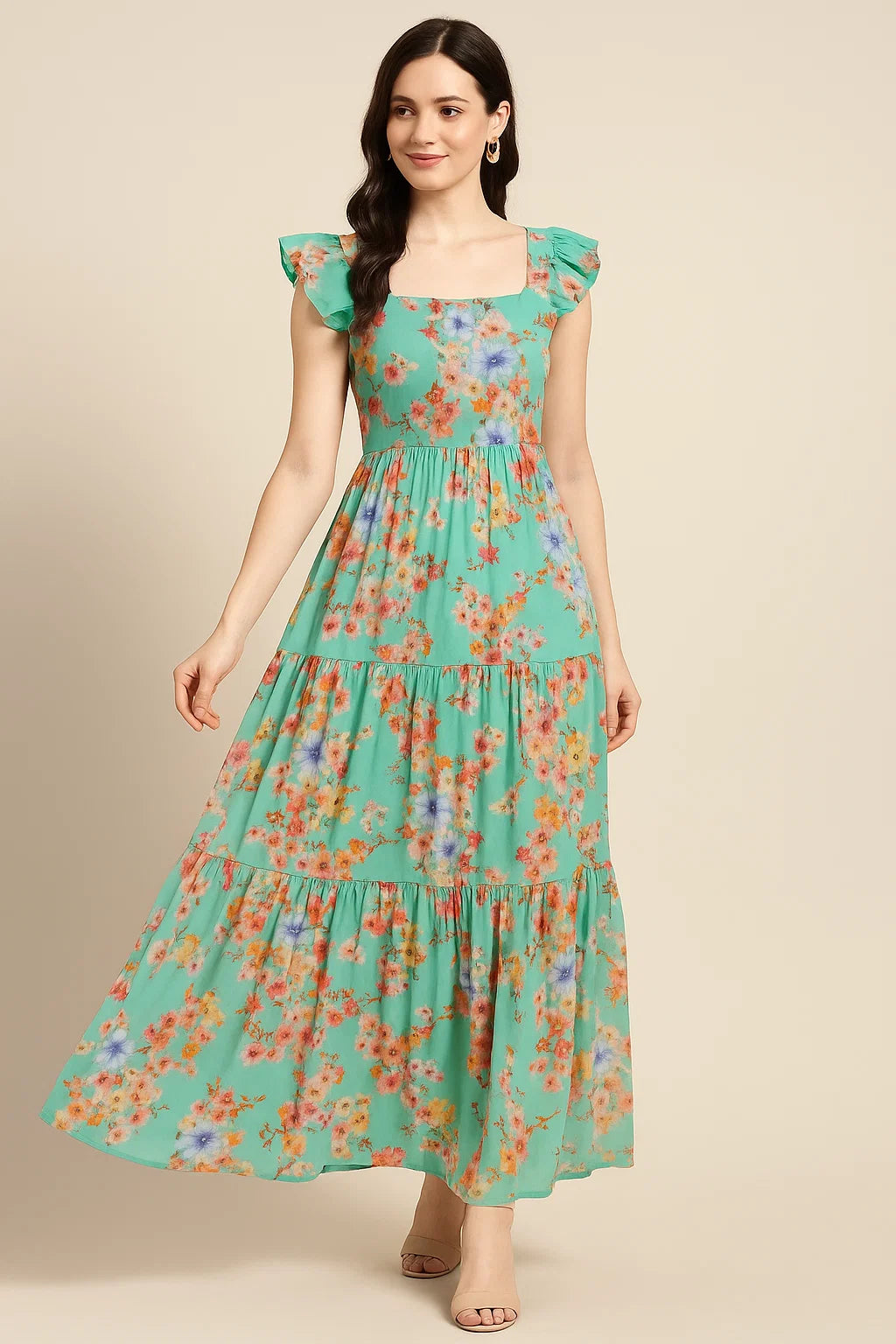 Lovely Geranium Flower Digital Printed Fabric - Pure Cotton