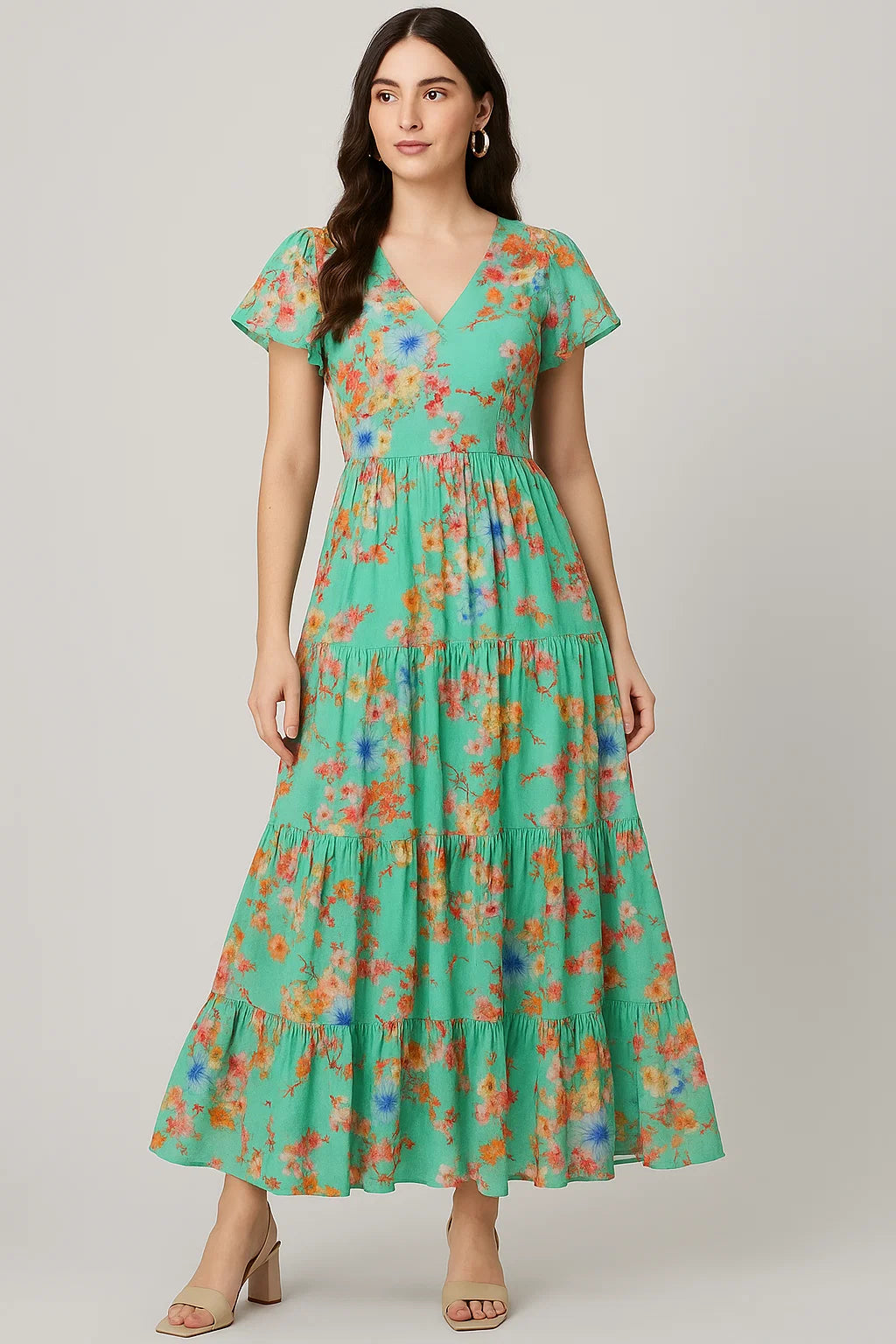 Lovely Geranium Flower Digital Printed Fabric - Pure Cotton