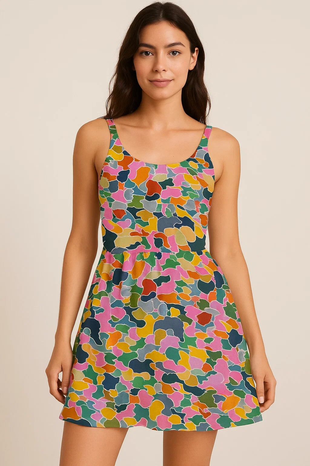 Seamless Rainbow Marble Art Digital Printed Fabric - Cotton