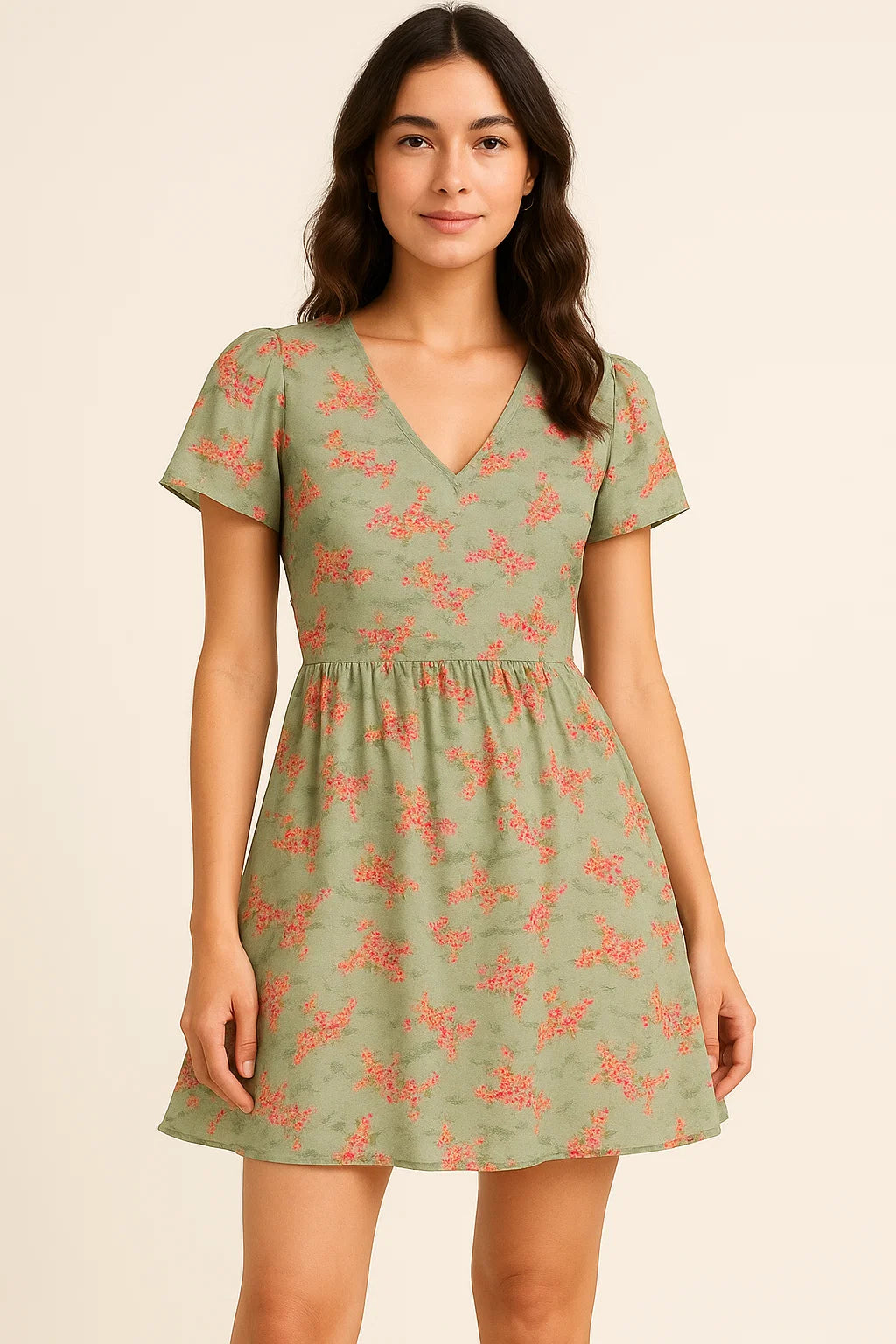 Lovely Purple Violet Flower Digital Printed Fabric - Cotton