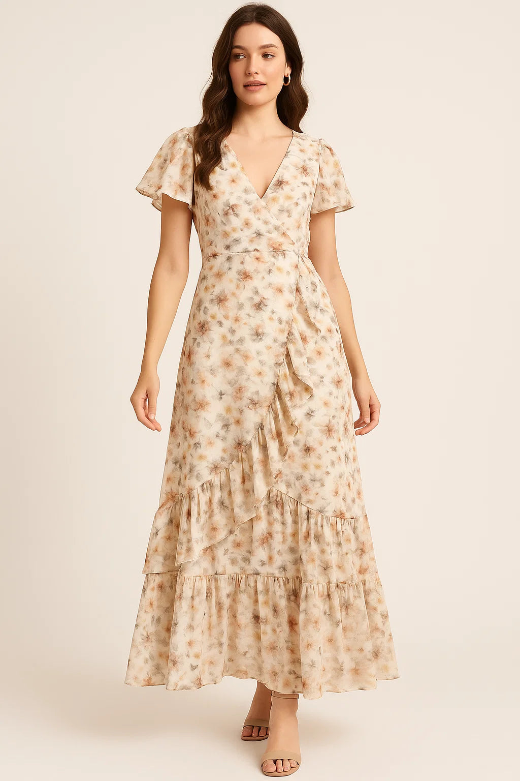 Vintage Pattern Of Chintz And Leaves Digital Printed Fabric - Cotton