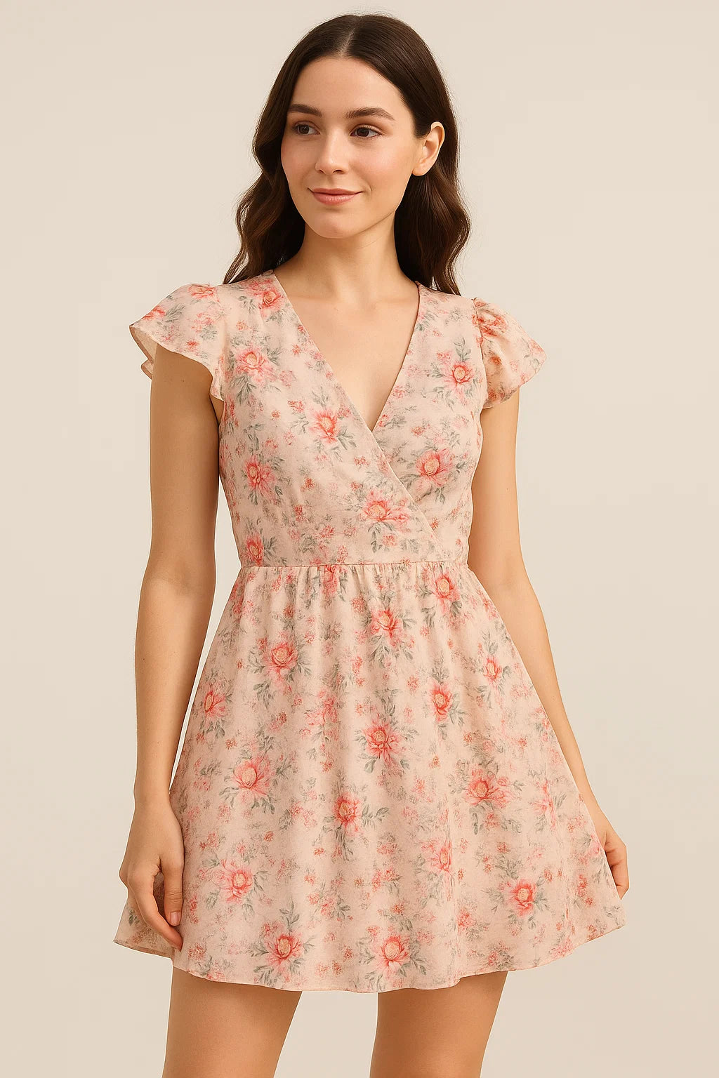 Cool Summer Carnation Flower Digital Printed Fabric - Cotton