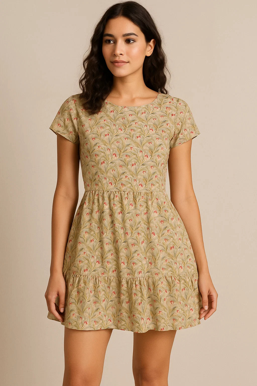 Seamless Roses Blossom Digital Printed Fabric - Cotton