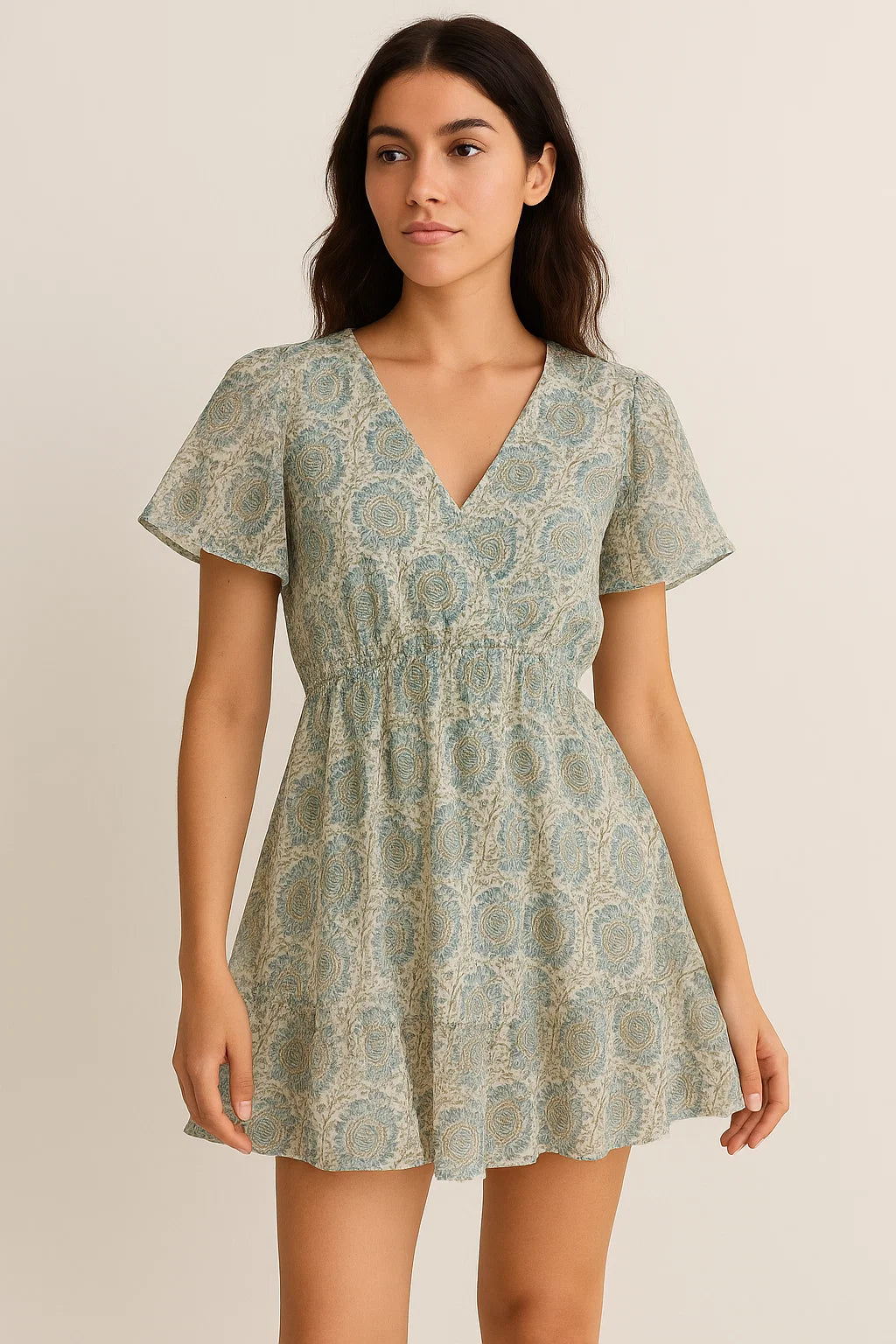 Innovative Art Of Leaves Digital Printed Fabric - Cotton