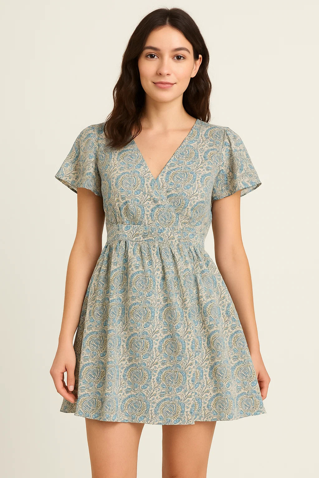 Innovative Art Of Leaves Digital Printed Fabric - Cotton