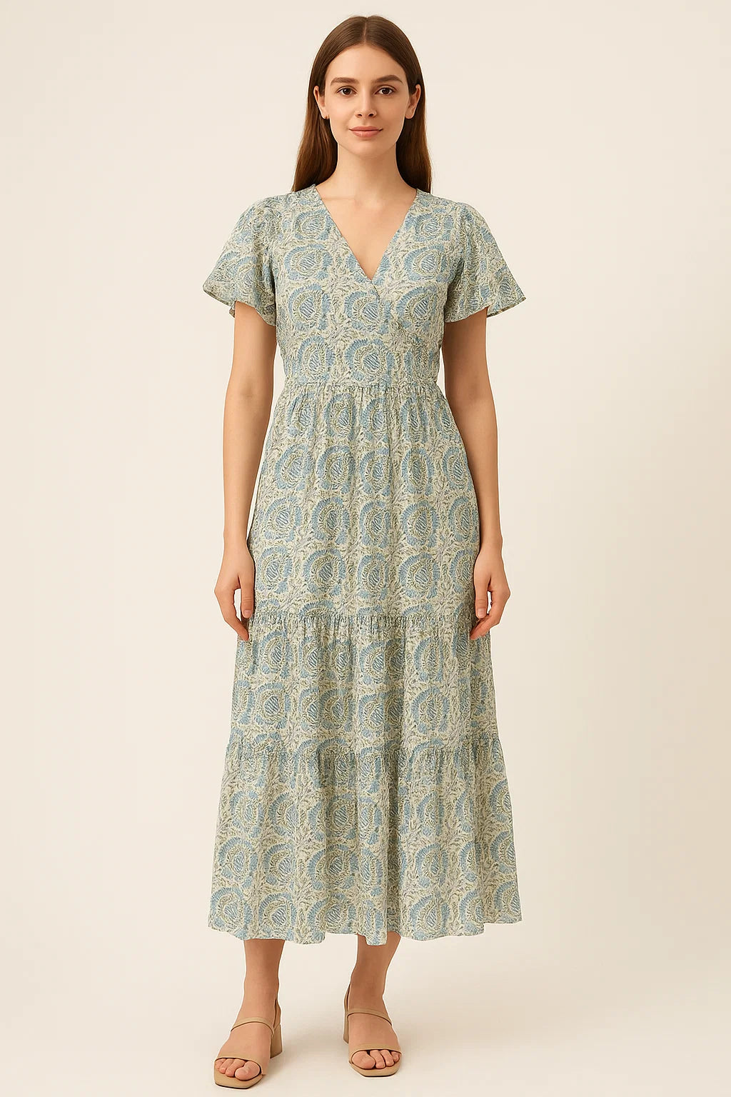 Innovative Art Of Leaves Digital Printed Fabric - Cotton