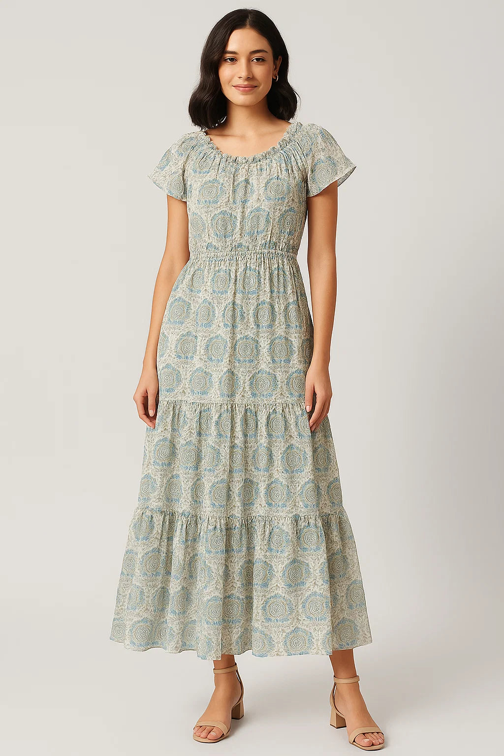 Innovative Art Of Leaves Digital Printed Fabric - Cotton