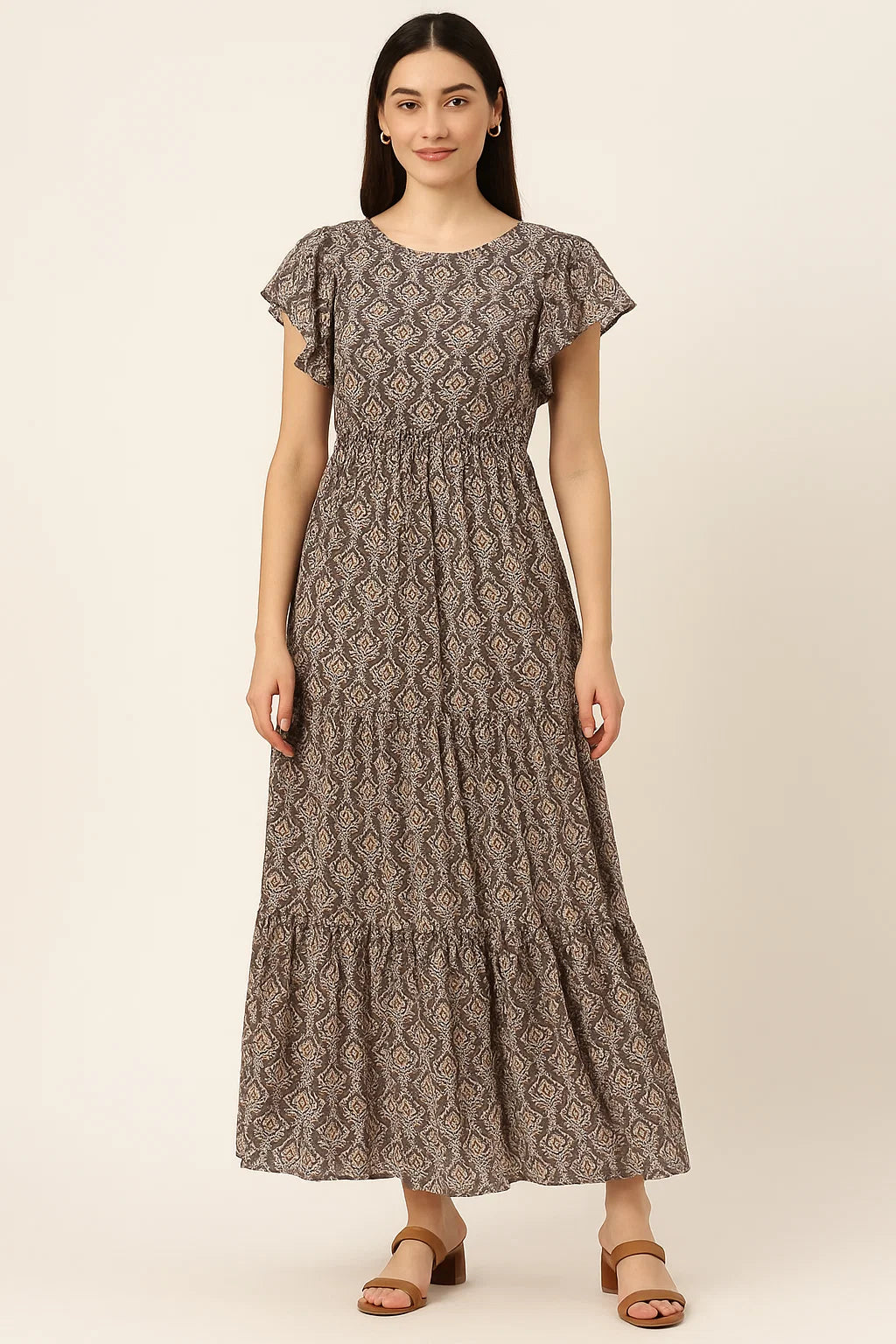 Unique Seamless Repeat With Kabul Colour Digital Printed Fabric - Cotton