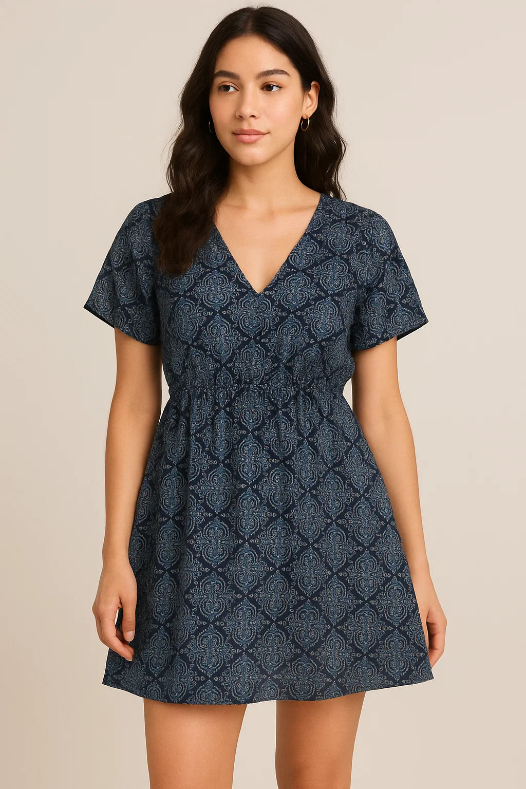 Morden Ogee Seamless Repeat Digital Printed Fabric - Cotton