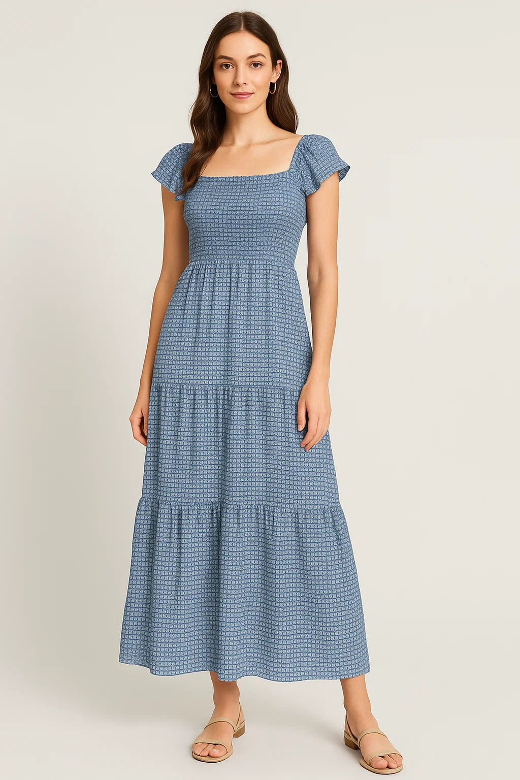 Simple Tiny Seamless Roses Digital Printed Fabric - Cotton