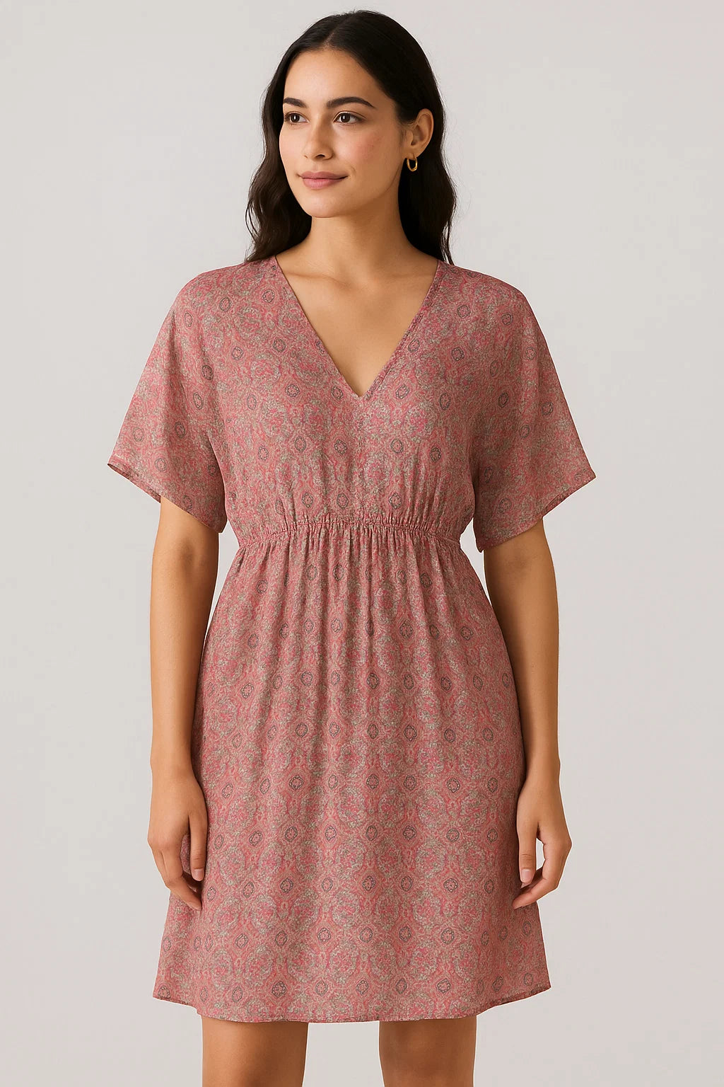 Classical Damask With Charm Colour Digital Printed Fabric - Cotton