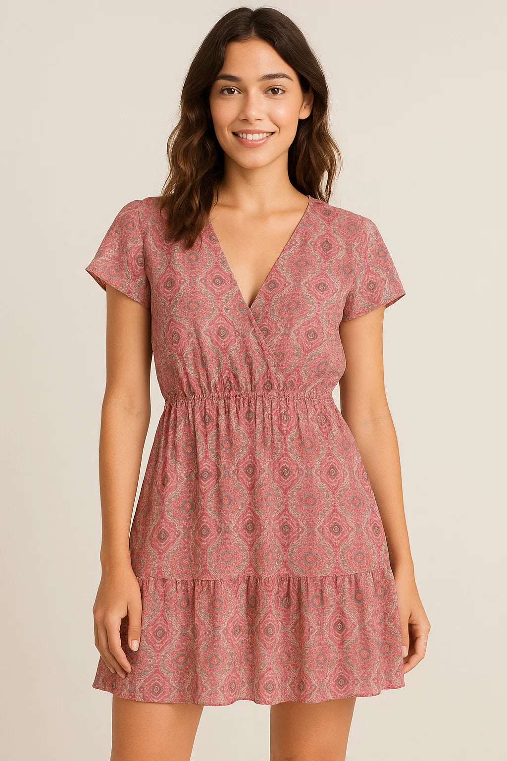 Classical Damask With Charm Colour Digital Printed Fabric - Cotton