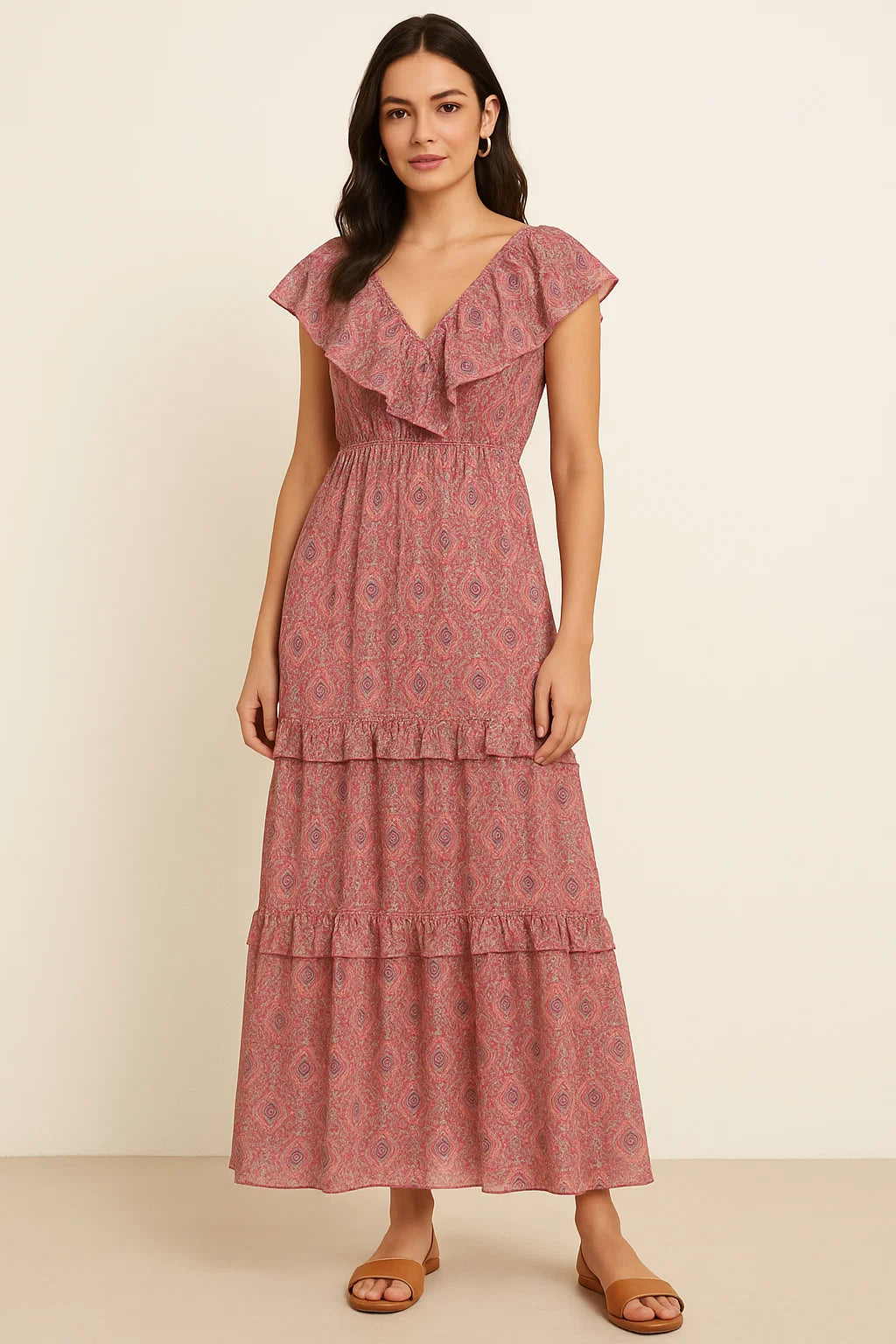 Classical Damask With Charm Colour Digital Printed Fabric - Cotton