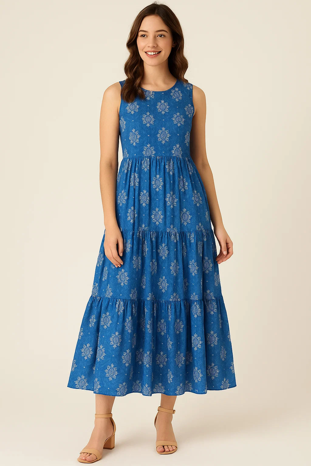 Morden Repeat Bird Eyes Pattern Digital Printed Fabric - Cotton