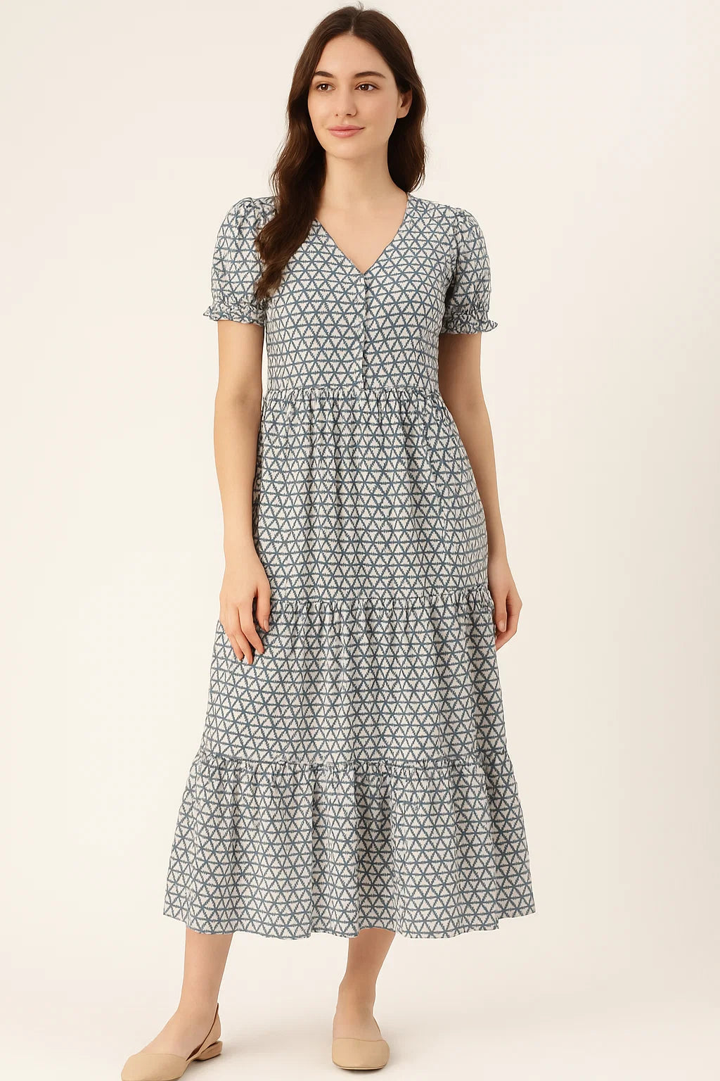 Creative Morden Abstract Hexagon Digital Printed Fabric - Cotton