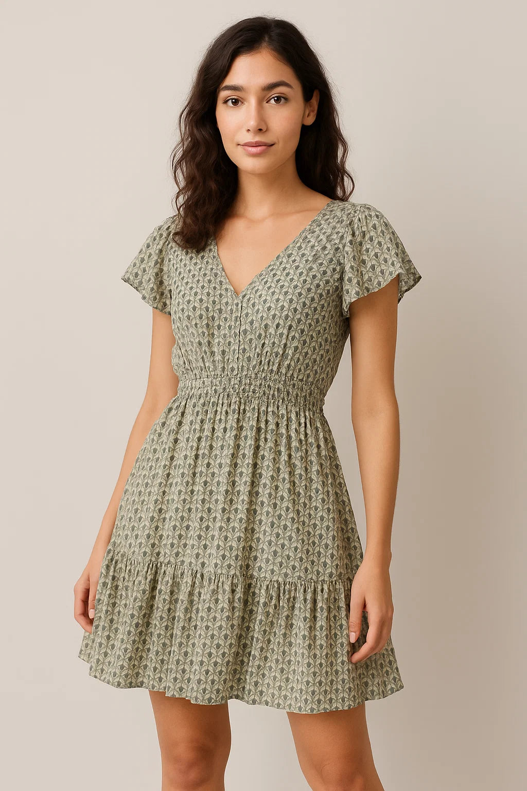 Cool Aspen Leaves Of Branch Digital Printed Fabric - Cotton