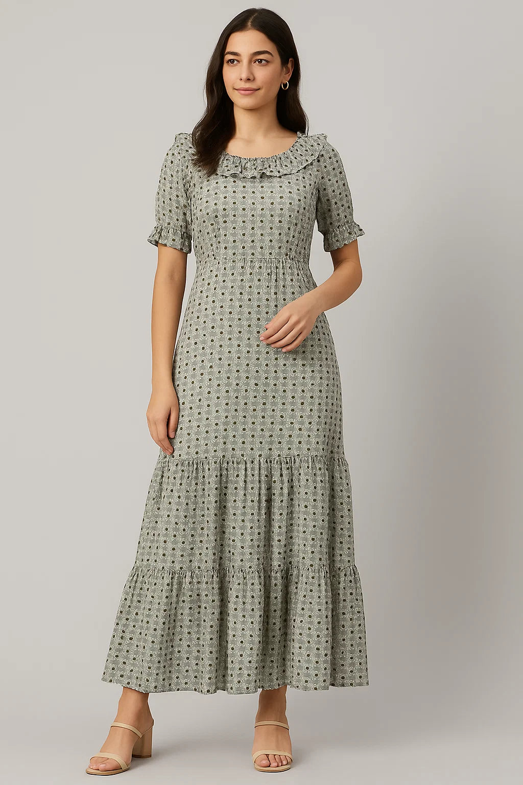 Cool Aspen Leaves Of Branch Digital Printed Fabric - Cotton