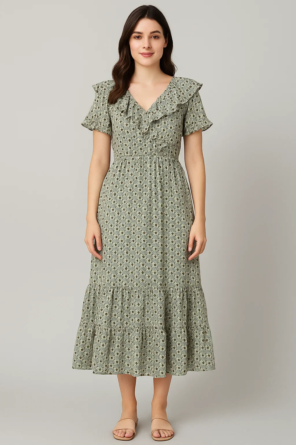 Cool Aspen Leaves Of Branch Digital Printed Fabric - Cotton