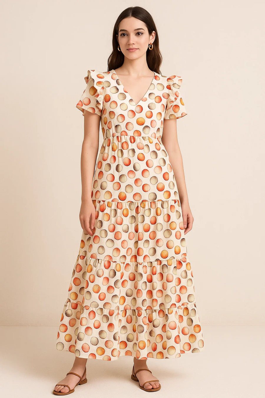 Creative Morden Round Gradient Digital Printed Fabric - Pure Cotton