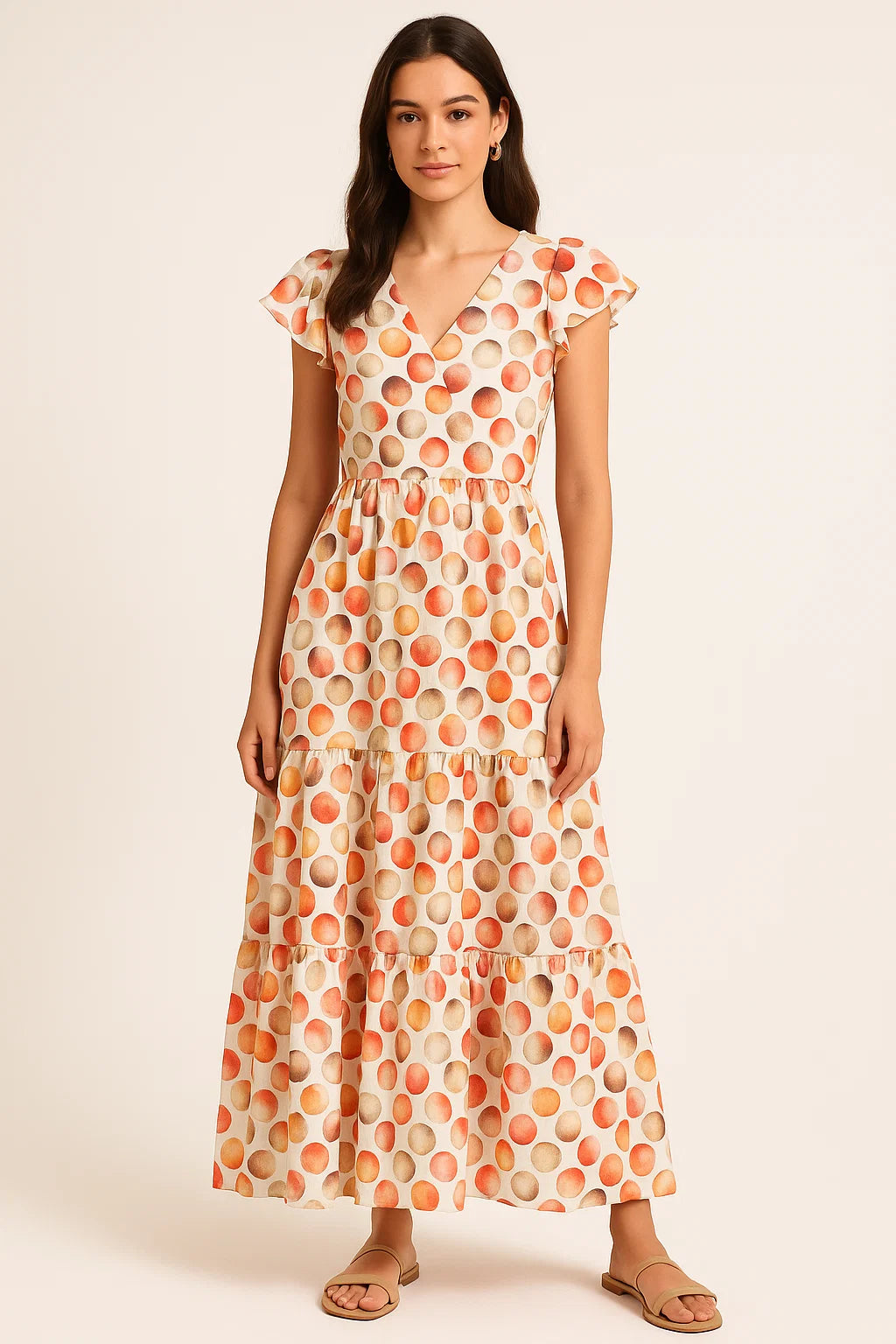 Creative Morden Round Gradient Digital Printed Fabric - Pure Cotton