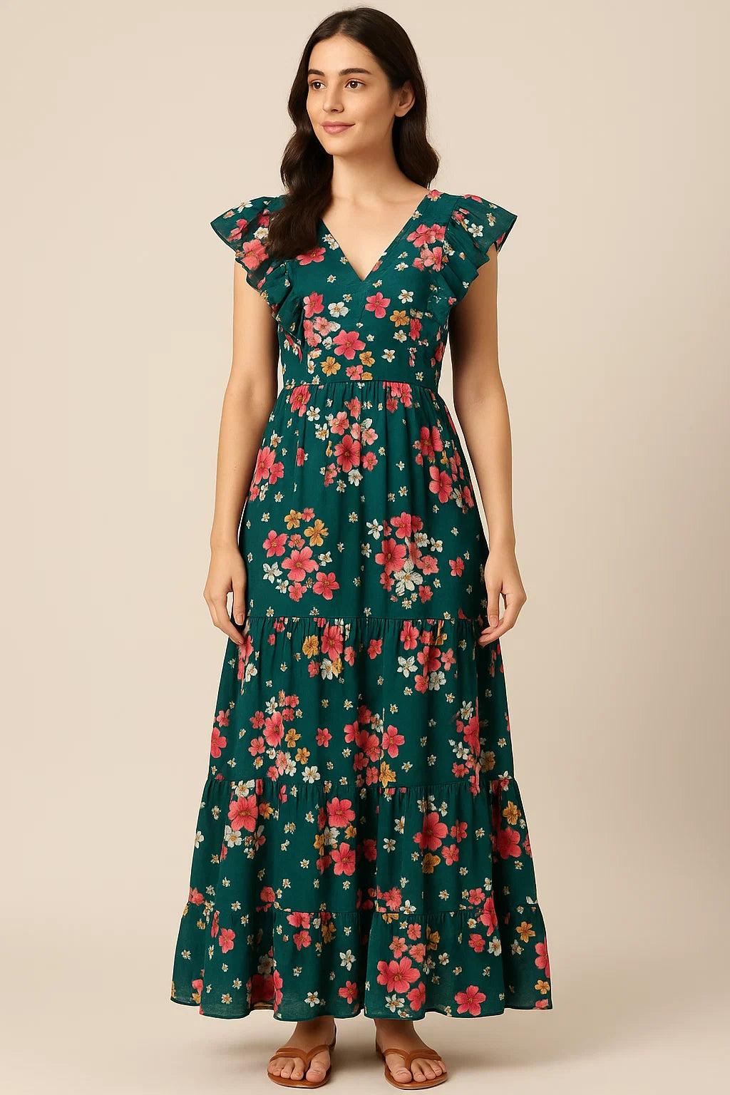 Hawaiian Tiny Colourful Chintz Digital Printed Fabric - Pure Cotton