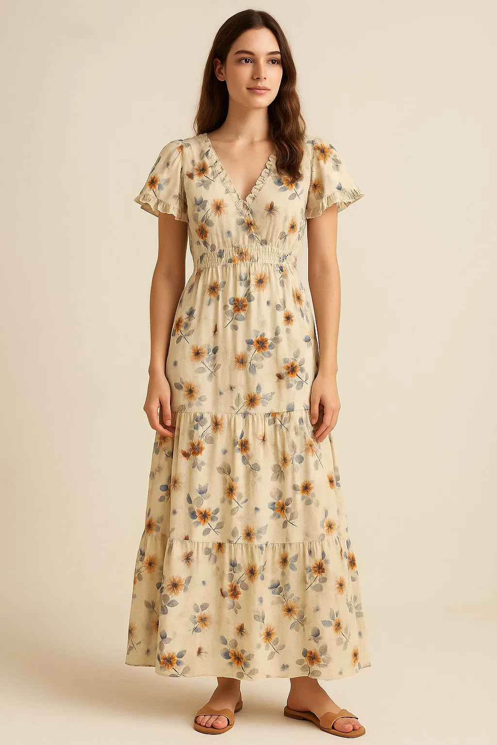 Beautiful Anemone Flower Bunch Digital Printed Fabric - Pure Cotton