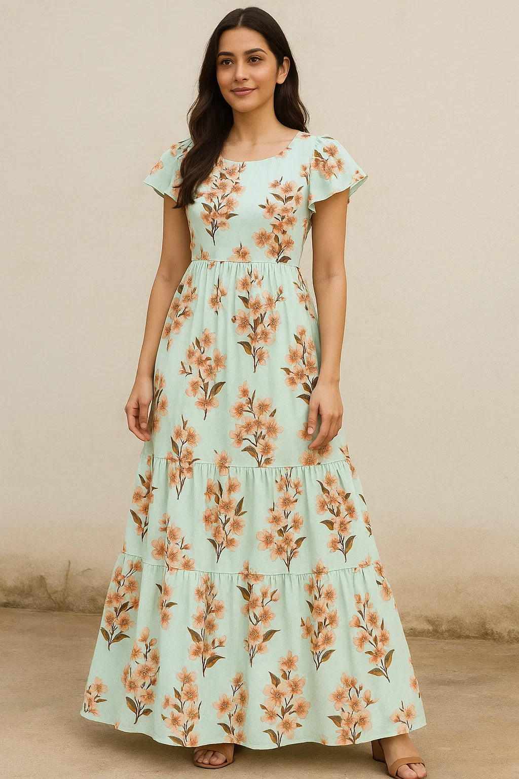 Lovely Seamless Chintz Bunch Digital Printed Fabric - Pure Cotton