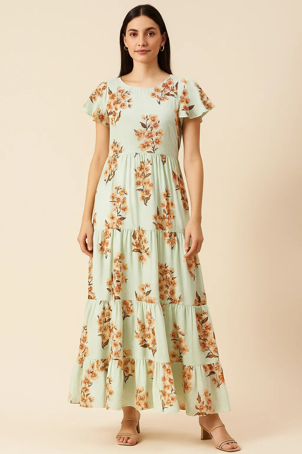 Lovely Seamless Chintz Bunch Digital Printed Fabric - Pure Cotton