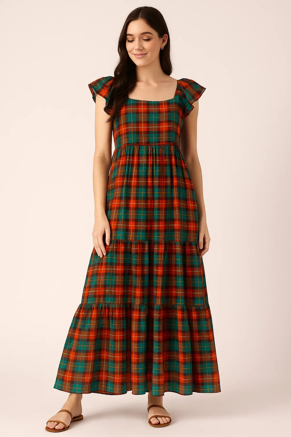 Mini Check Patterns Digital Printed Fabric - Pure Cotton