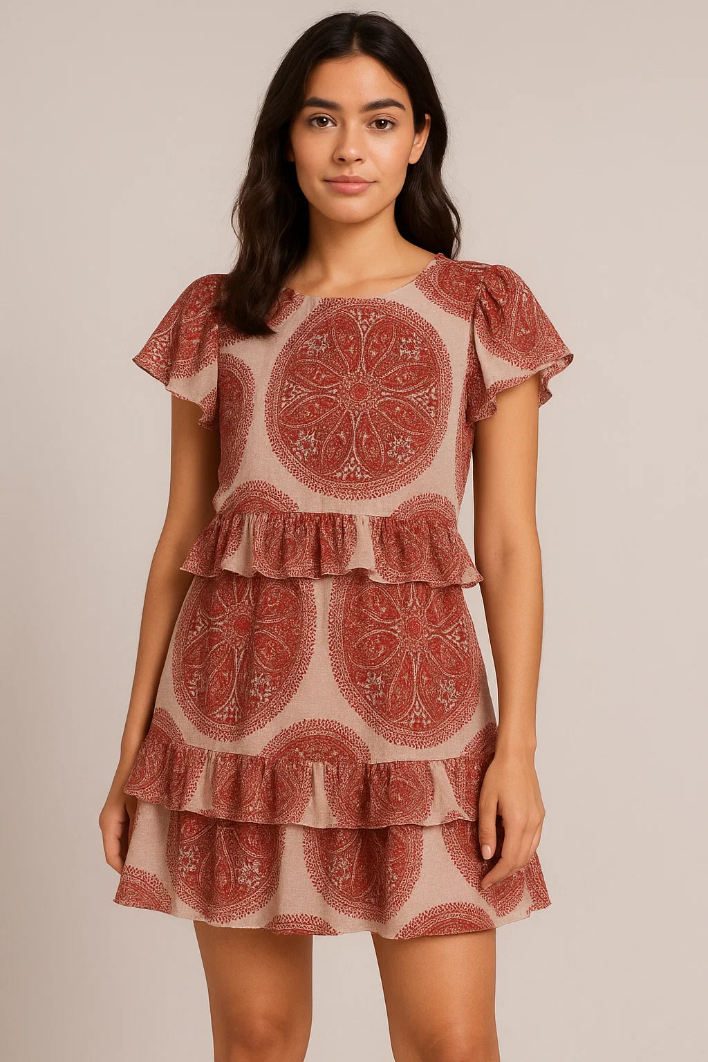 Oriental Paisley Patterns Digital Printed Fabric - Pure Cotton