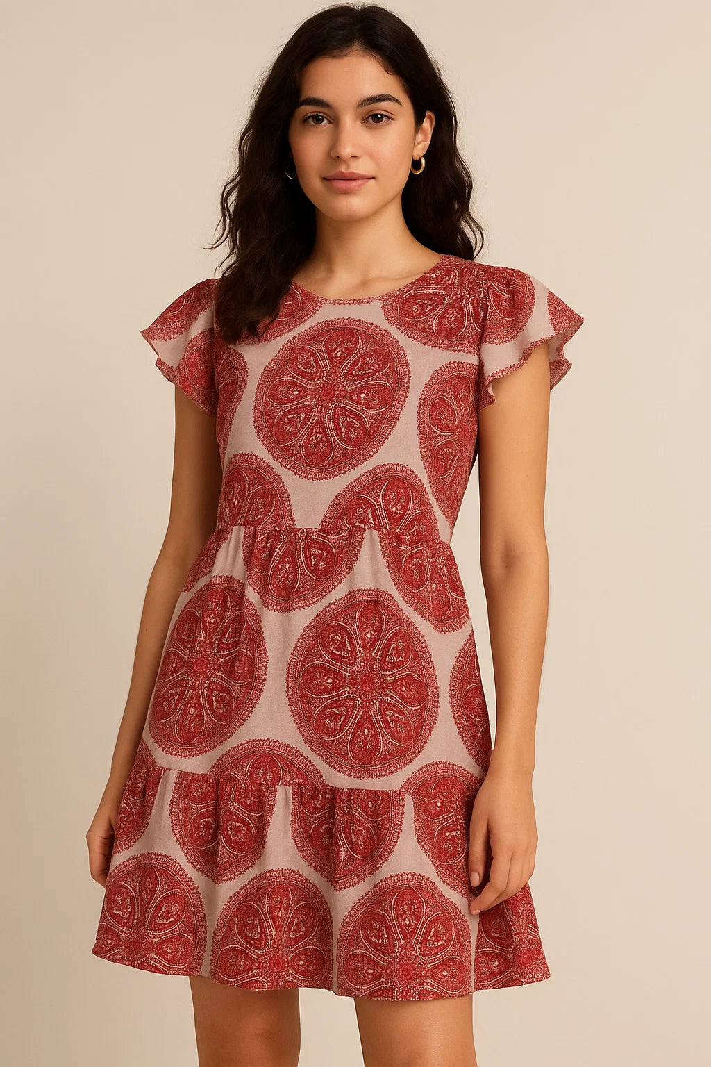 Oriental Paisley Patterns Digital Printed Fabric - Pure Cotton