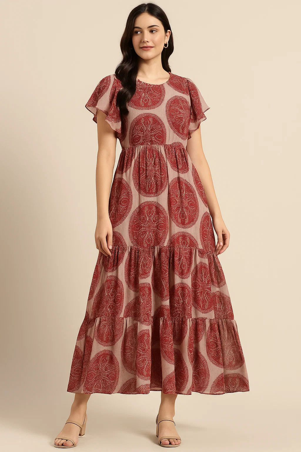 Oriental Paisley Patterns Digital Printed Fabric - Pure Cotton