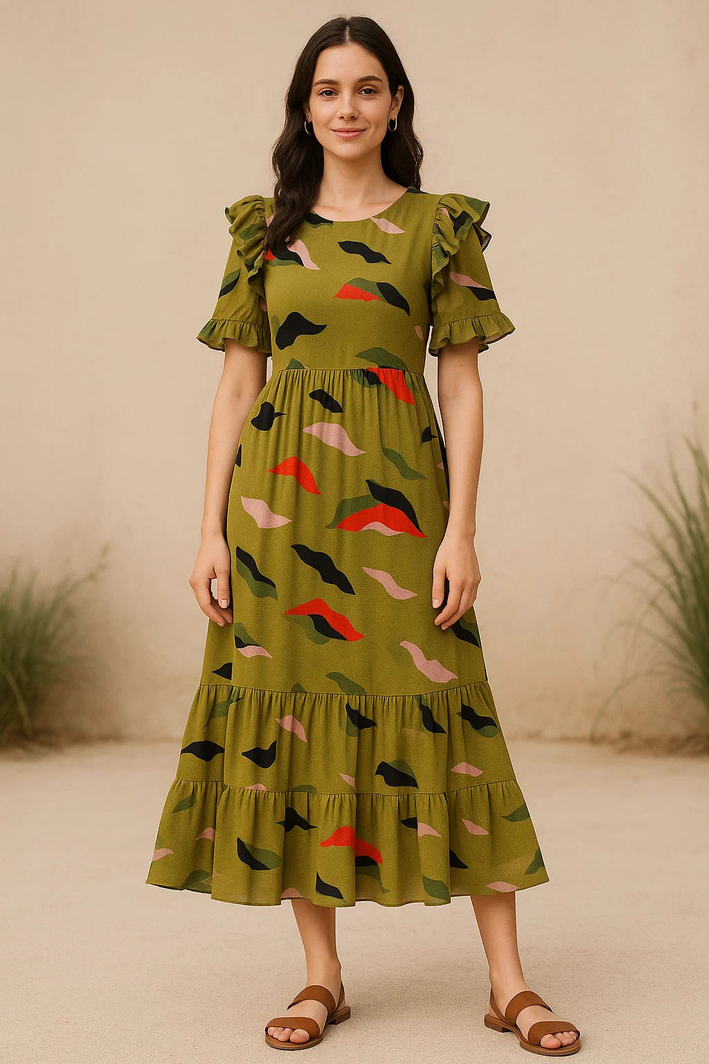 Creative Paper Art Colourful Digital Printed Fabric - Pure Cotton