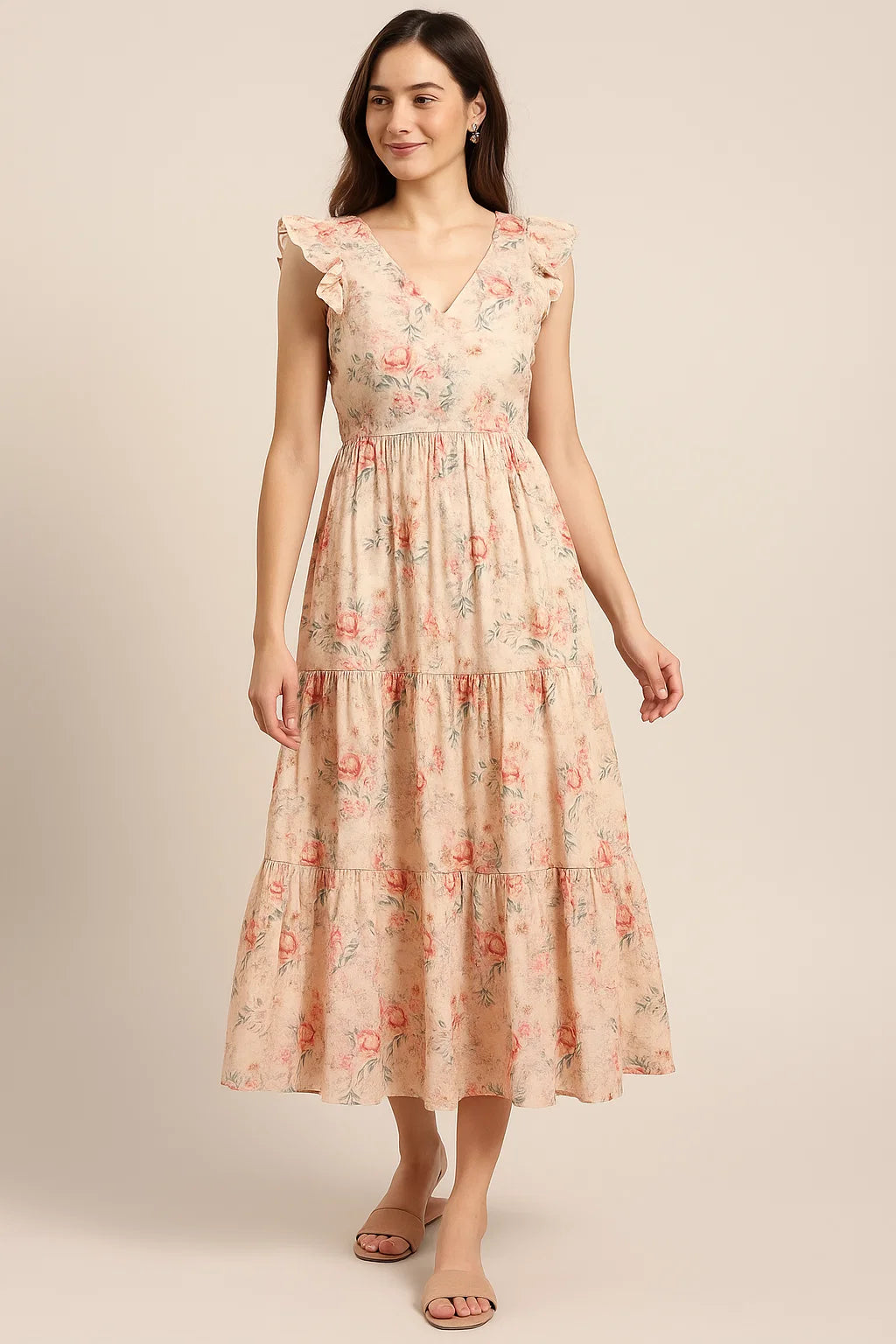 Beautiful Seamless Red Poppy Flower Digital Printed Fabric - Pure Cotton