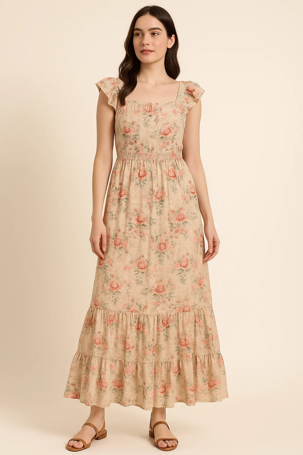 Beautiful Seamless Red Poppy Flower Digital Printed Fabric - Pure Cotton