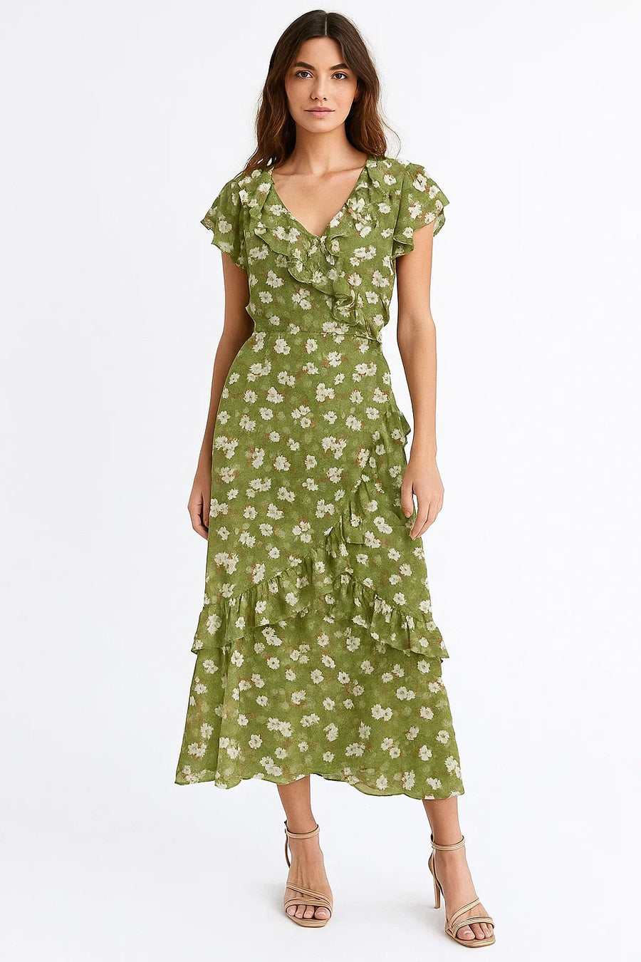 Lovely White Rose Digital Printed Fabric - Pure Cotton