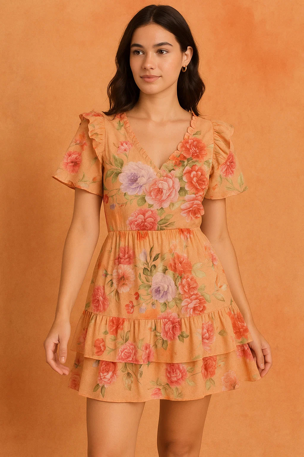 Bloom Pink Forest Flower Digital Printed Fabric - Pure Cotton