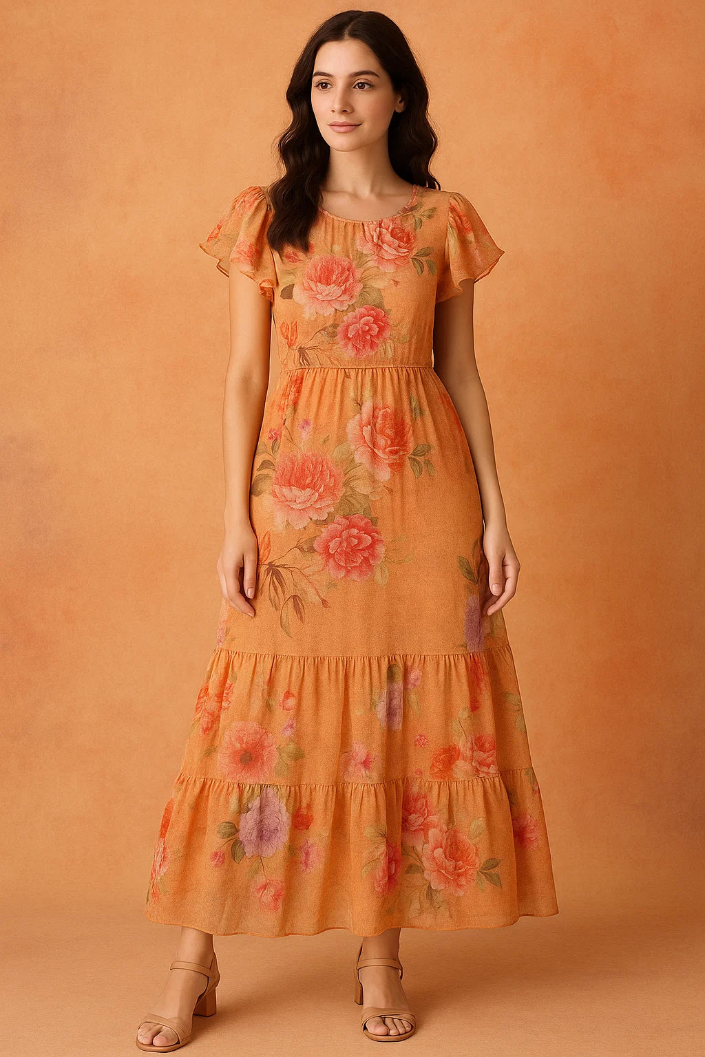 Bloom Pink Forest Flower Digital Printed Fabric - Pure Cotton