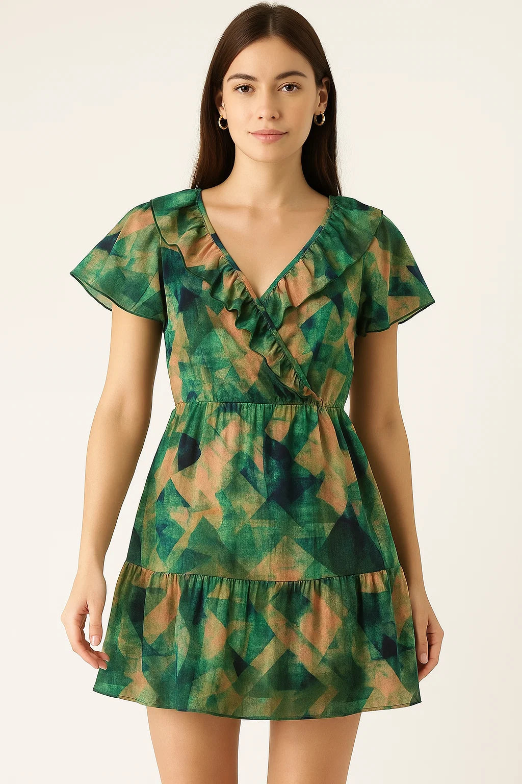 Houndstooth Pattern Digital Printed Fabric