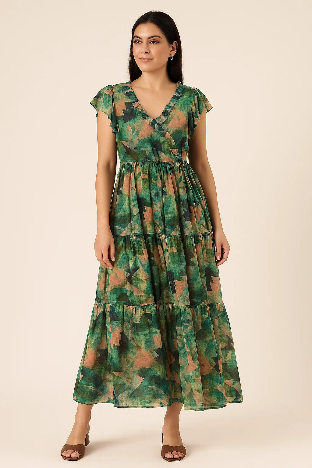 Houndstooth Pattern Digital Printed Fabric