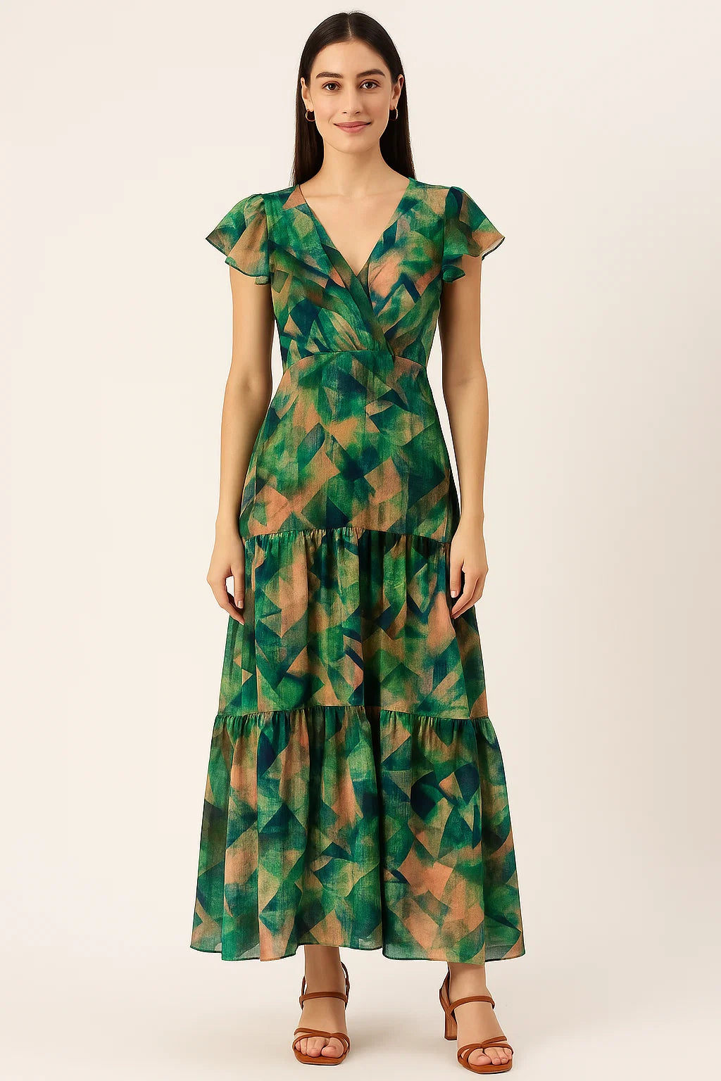 Houndstooth Pattern Digital Printed Fabric