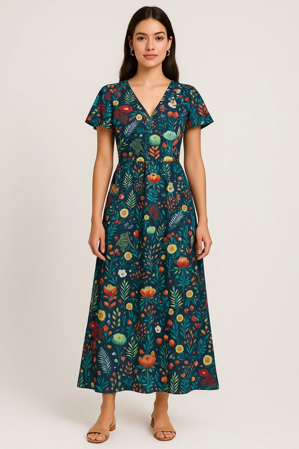 Classy Christmas Japan Satin Printed Fabric