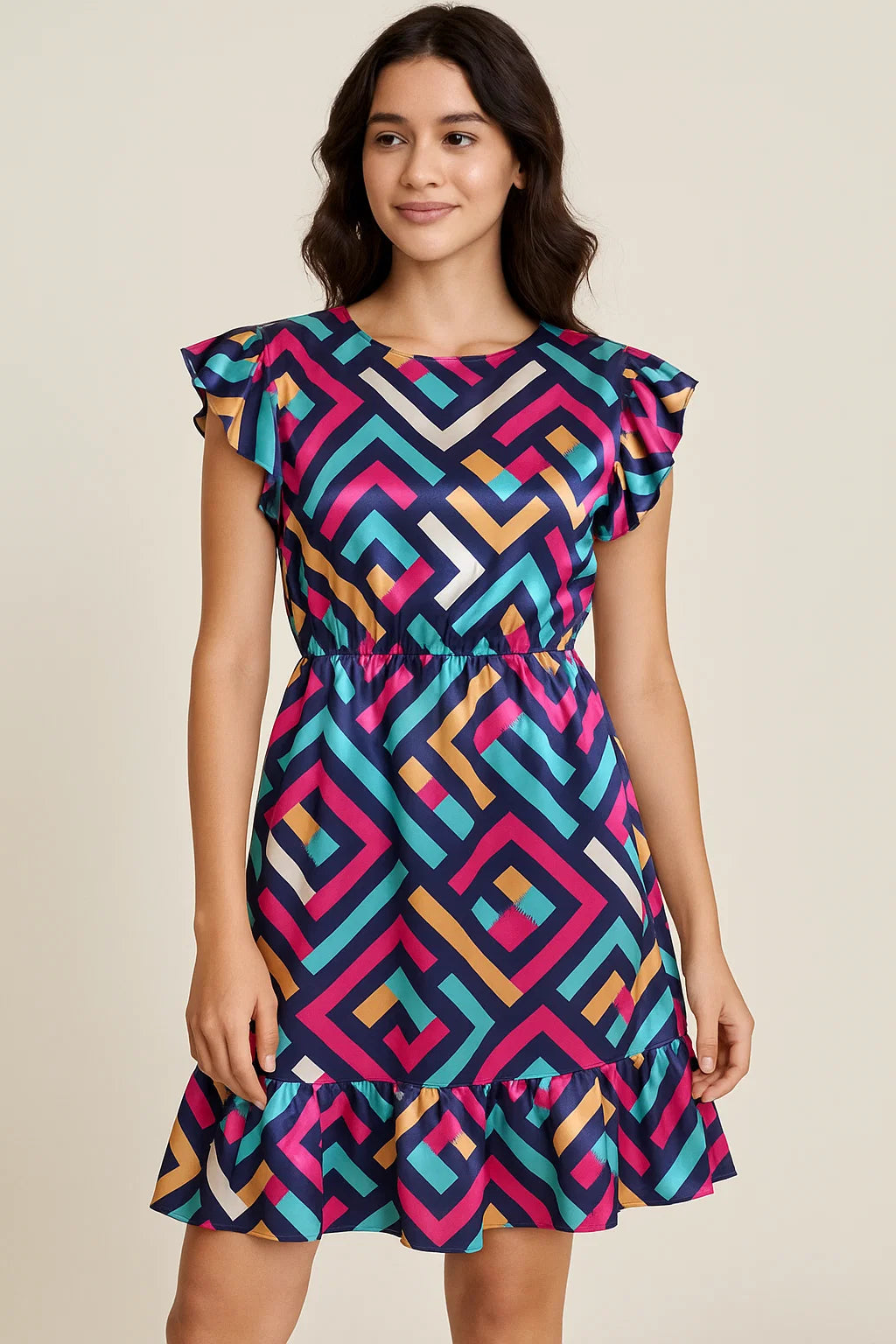 Abstract Digital Printed Fabric by FAB VOGUE Studio