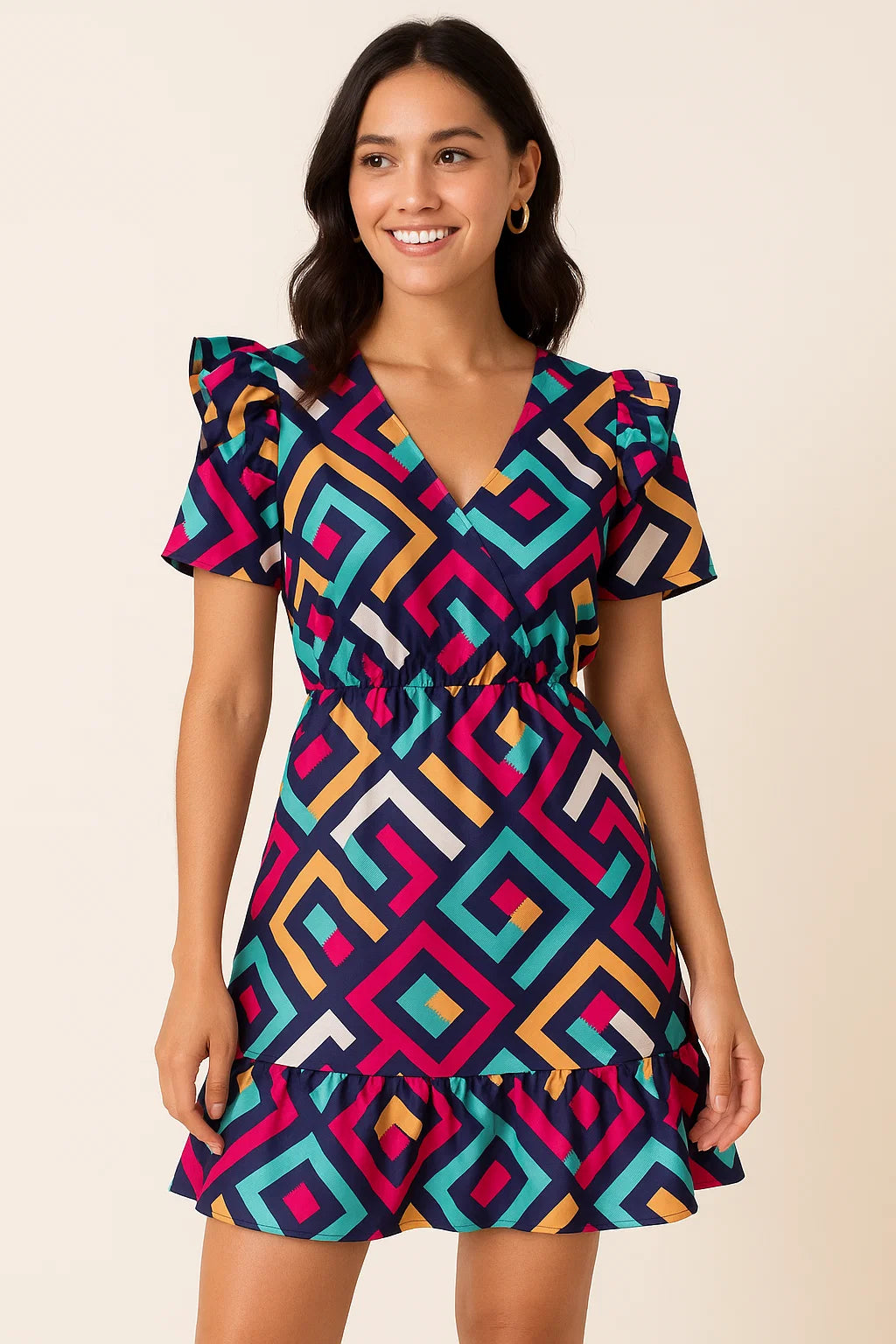 Abstract Digital Printed Fabric by FAB VOGUE Studio