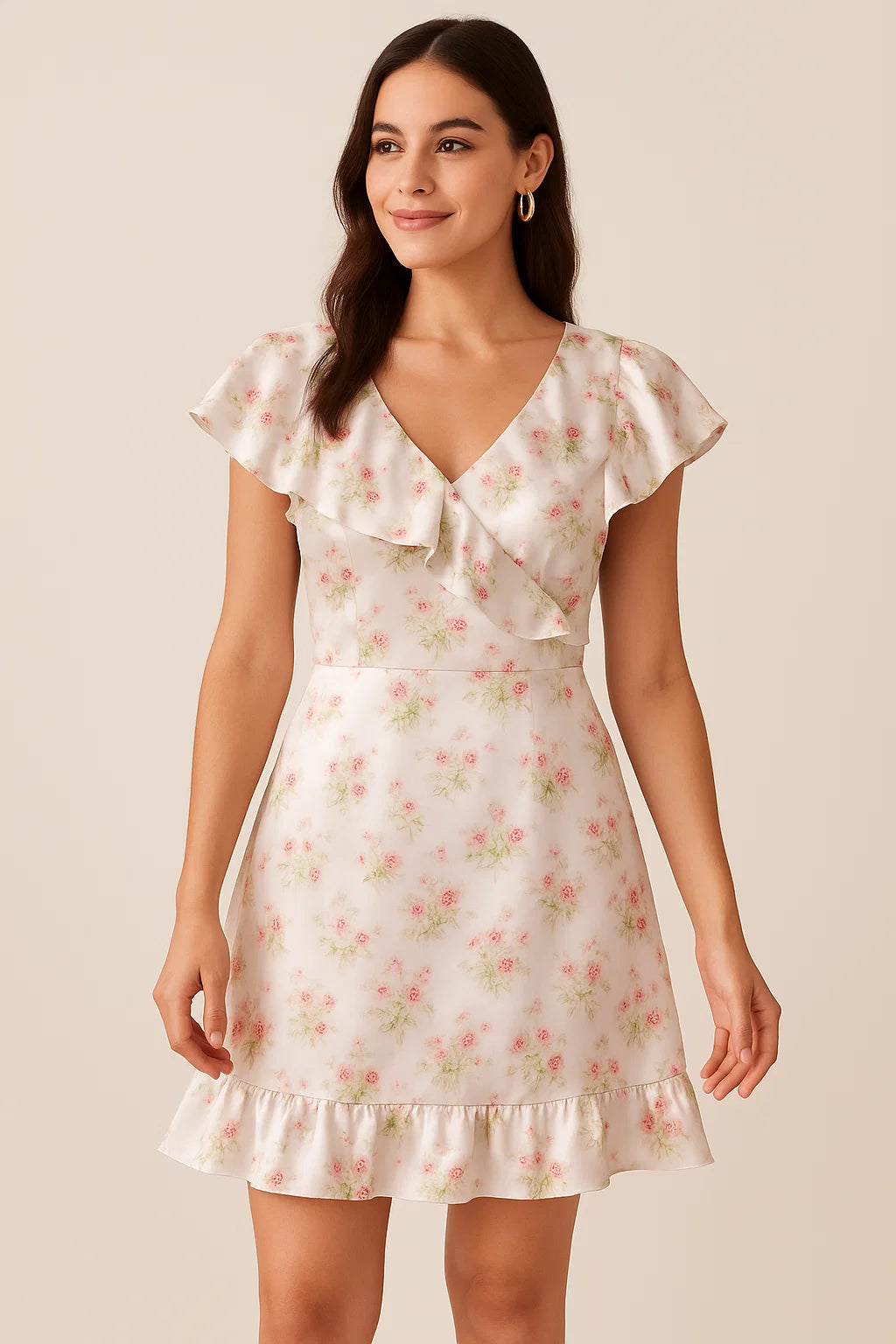 Classy decorative digital printed fabric in white by FAB VOGUE Studio