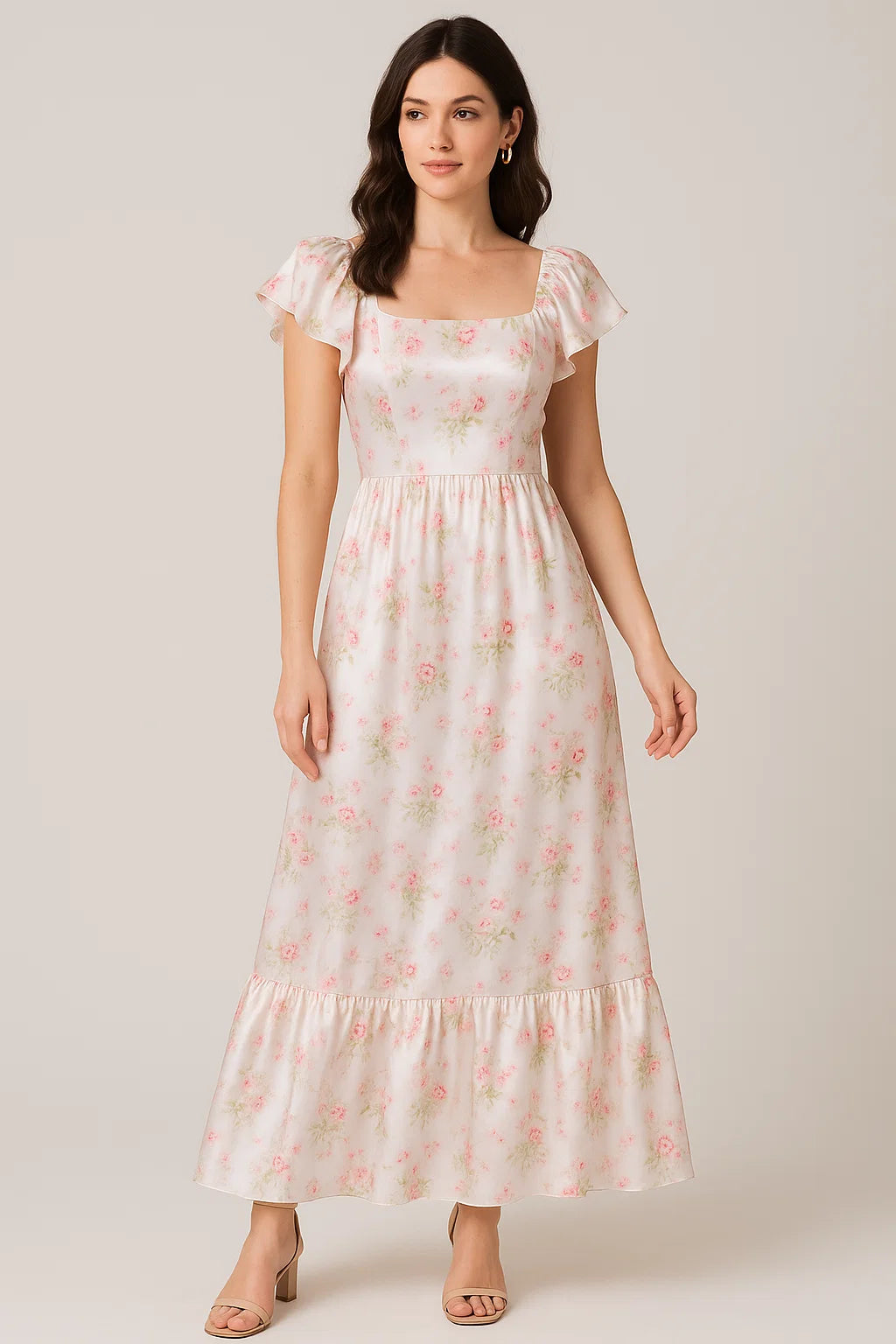 Classy decorative digital printed fabric in white by FAB VOGUE Studio