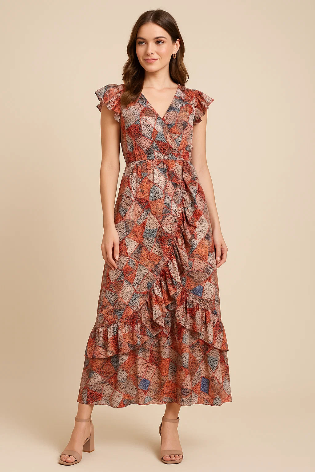 Clothes Pieces With Doted Pattern Digital Printed Fabric - Japan Satin