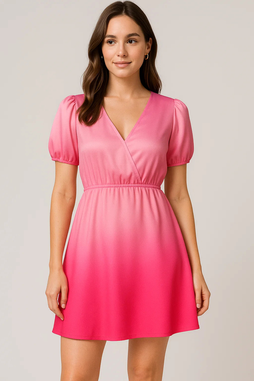 Beautiful Three Colour Gradients Digital Printed Fabric - Japan Satin