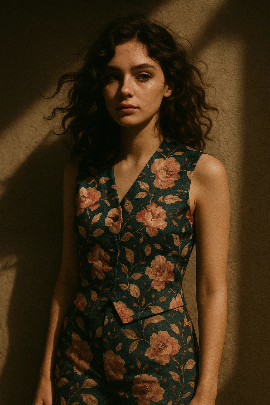 Garden Snowdrop Flower With Cherry Blossom Digital Printed Fabric - Japan Satin