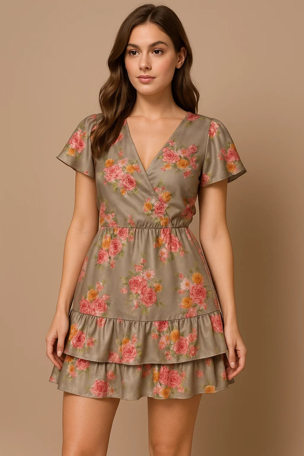 Fragrance Multitype Of Flower Digital Printed Fabric - Japan Satin